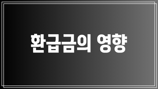환급금의 영향