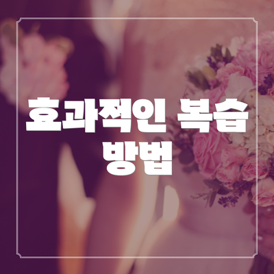 효과적인 복습 방법