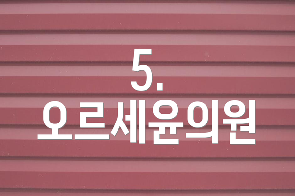 5. 오르세윤의원