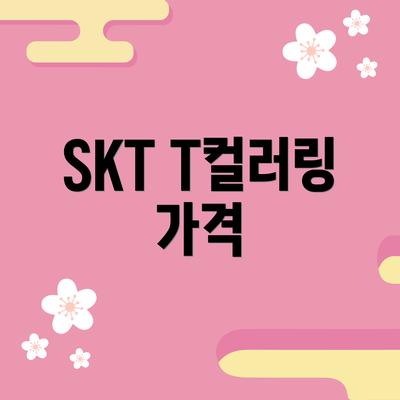 SKT T컬러링 가격