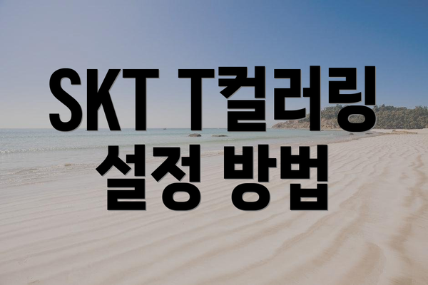 SKT T컬러링 설정 방법