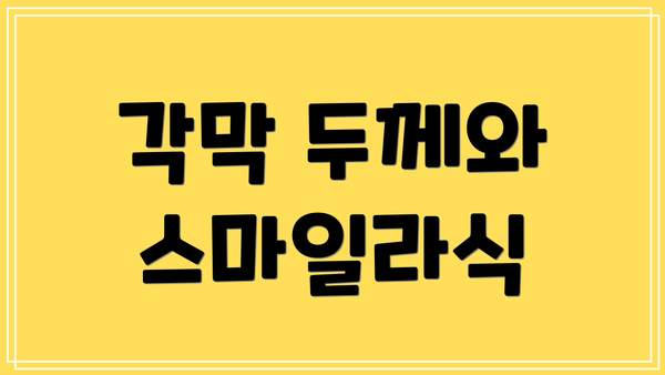 각막 두께와 스마일라식