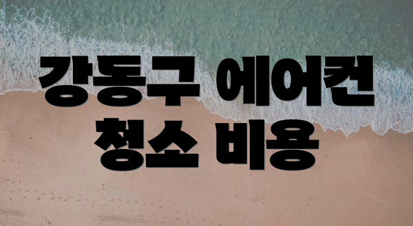강동구 에어컨 청소 비용