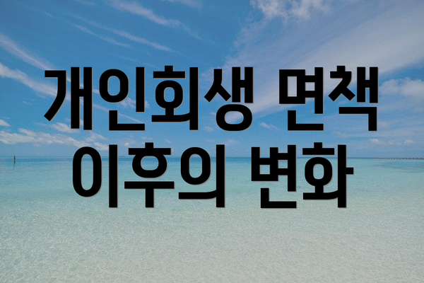 개인회생 면책 이후의 변화