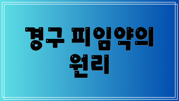 경구 피임약의 원리