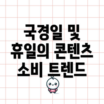 국경일 및 휴일의 콘텐츠 소비 트렌드