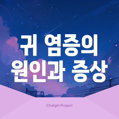 귀 염증의 원인과 증상