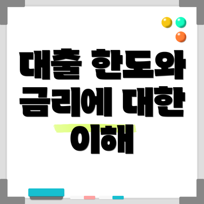 대출 한도와 금리에 대한 이해