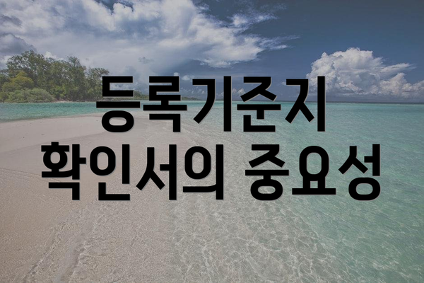 등록기준지 확인서의 중요성