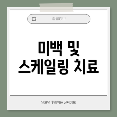 미백 및 스케일링 치료