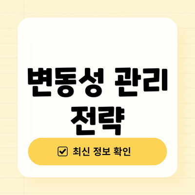 변동성 관리 전략
