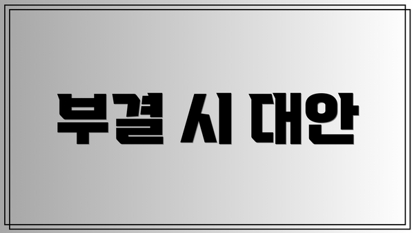 부결 시 대안