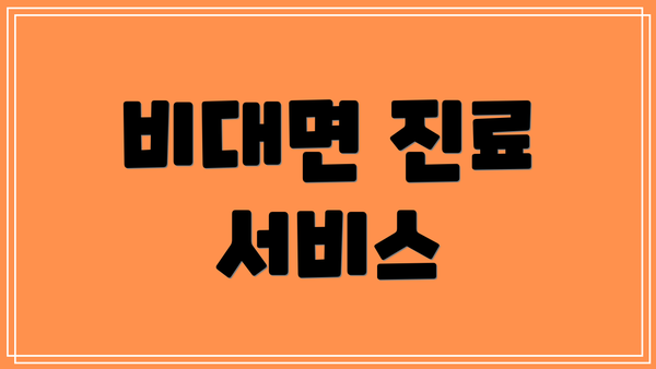 비대면 진료 서비스