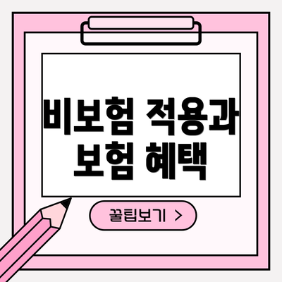 비보험 적용과 보험 혜택