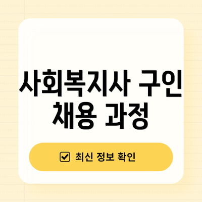 사회복지사 구인 채용 과정