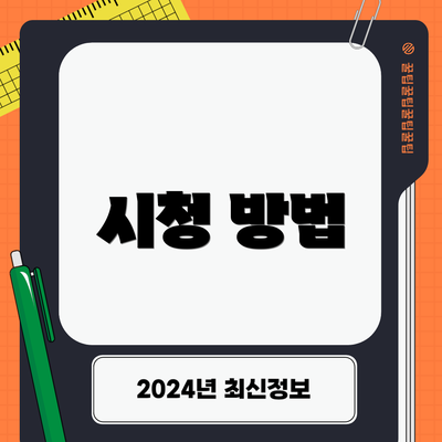 시청 방법