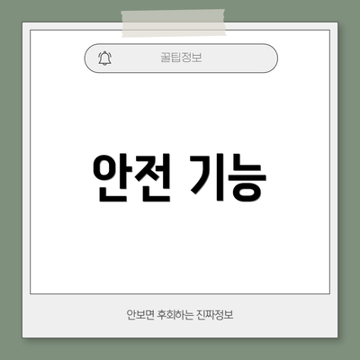 안전 기능