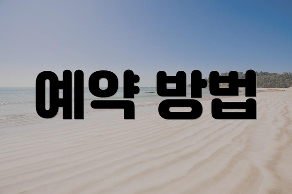 예약 방법