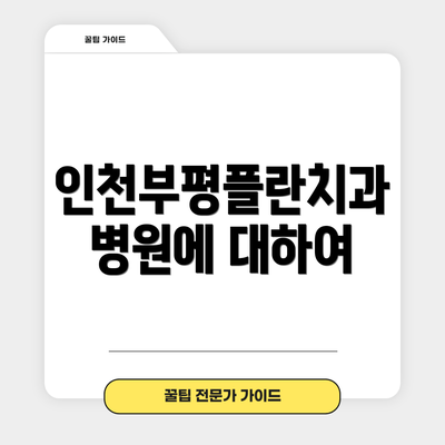 인천부평플란치과병원에 대하여