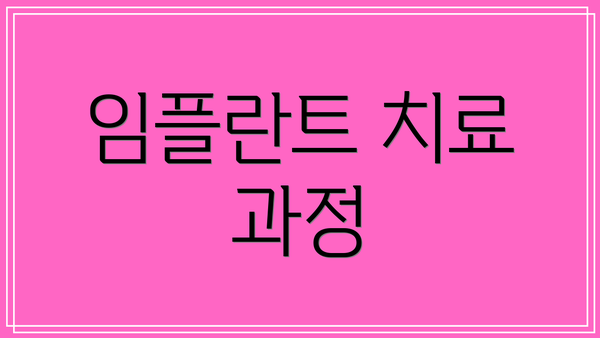 임플란트 치료 과정