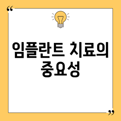 임플란트 치료의 중요성