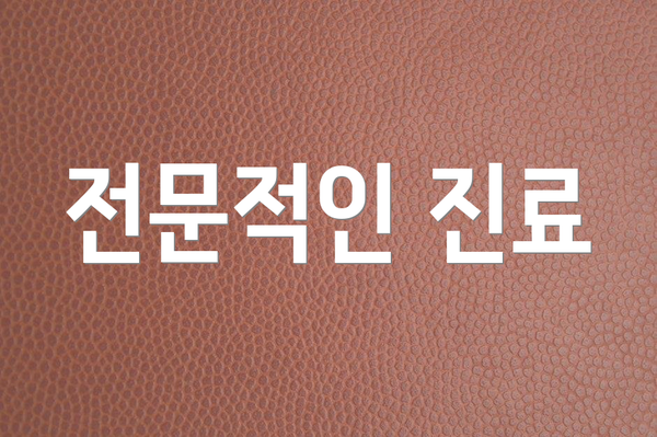 전문적인 진료