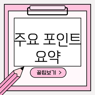 주요 포인트 요약