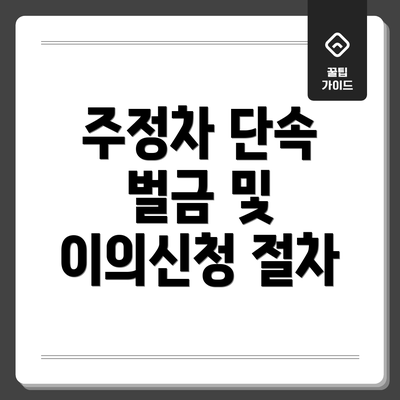 주정차 단속 벌금 및 이의신청 절차