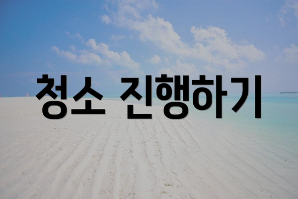 청소 진행하기