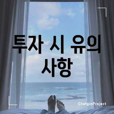 투자 시 유의 사항