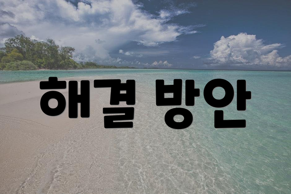 해결 방안