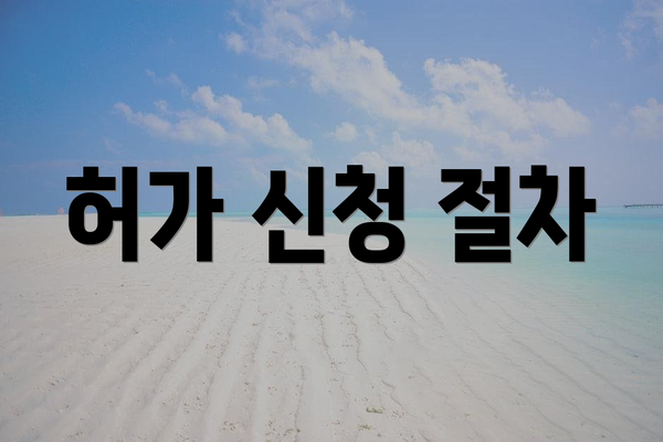 허가 신청 절차