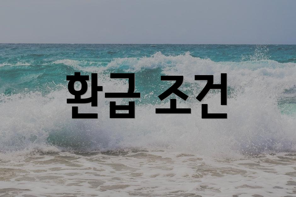 환급 조건